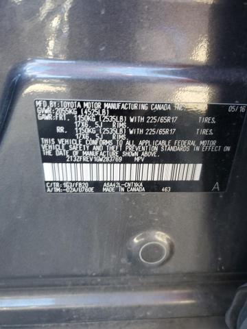 2T3ZFREV1GW283769 - 2016 TOYOTA RAV4 LE Графитовый фото 13