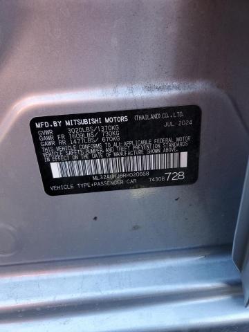 ML32AUHJ8RH020668 - 2024 MITSUBISHI MIRAGE ES SILVER photo 13