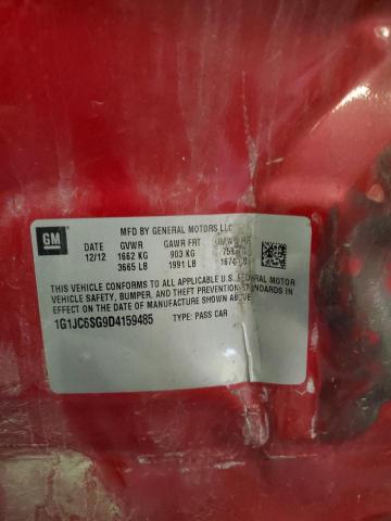 1G1JC6SG9D4159485 - 2013 CHEVROLET SONIC LT 栗色 照片 12