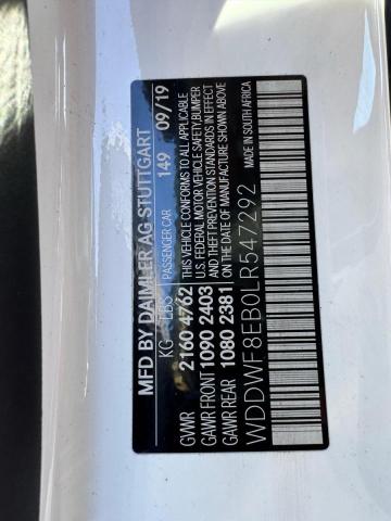 WDDWF8EB0LR547292 - 2020 MERCEDES-BENZ C 300 4MATIC WHITE photo 10