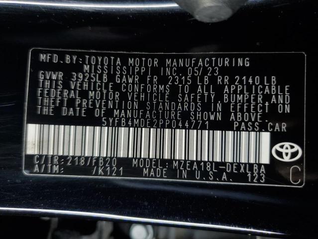 5YFB4MDE2PP044771 - 2023 TOYOTA COROLLA LE 黑色 照片 12