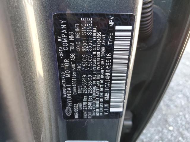 KM8JFCA14NU059916 - 2022 HYUNDAI TUCSON SEL CONVENIENCE Графитовый фото 13