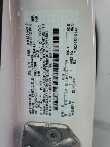 1FMCU0HX3DUB30593 - 2013 FORD ESCAPE SEL Белый фото 14