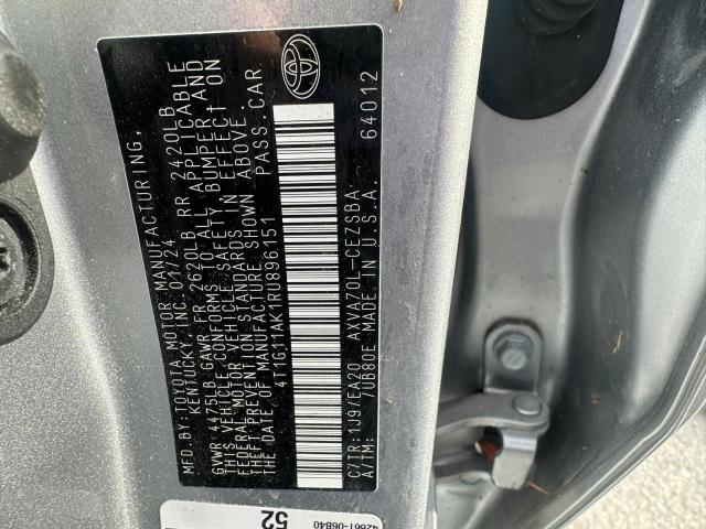 4T1G11AK1RU896151 - 2024 TOYOTA CAMRY SE NIGHT SHADE SILVER photo 10