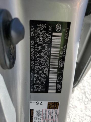 JTDKB20U183312310 - 2008 TOYOTA PRIUS SILVER photo 12
