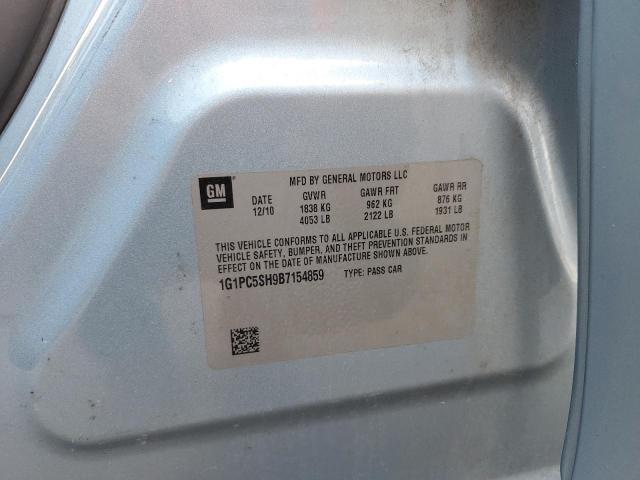 1G1PC5SH9B7154859 - 2011 CHEVROLET CRUZE LS BLUE photo 22