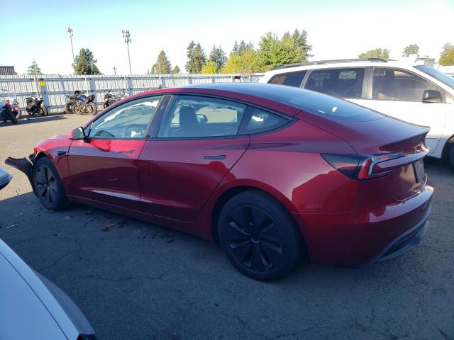 5YJ3E1EB0SF894648 - 2025 TESLA MODEL 3 Червоний фото 2