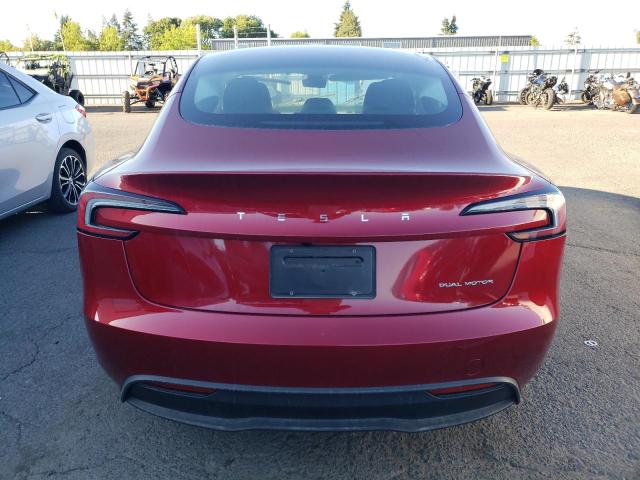 5YJ3E1EB0SF894648 - 2025 TESLA MODEL 3 Червоний фото 6