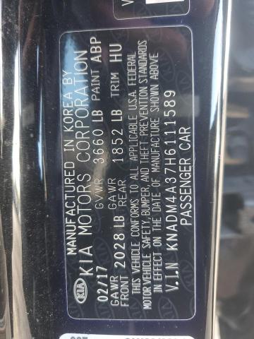 KNADM4A37H6111589 - 2017 KIA RIO LX BLACK photo 12