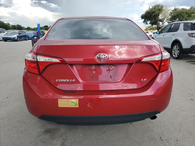 2T1BURHEXGC663240 - 2016 TOYOTA COROLLA L RED photo 6