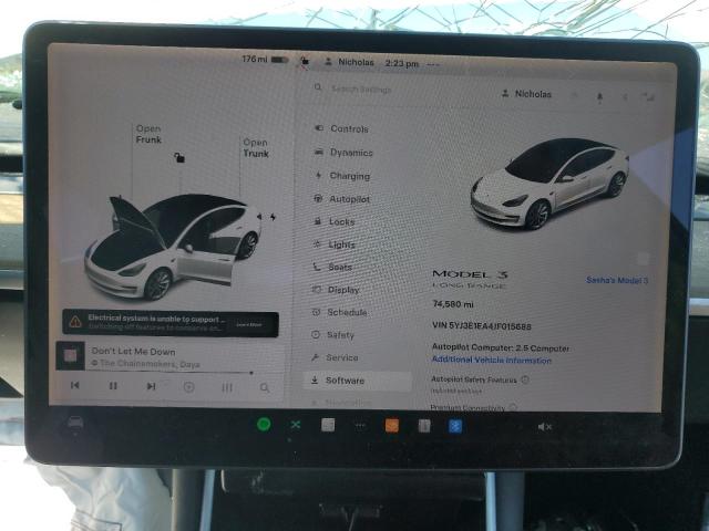 5YJ3E1EA4JF015688 - 2018 TESLA MODEL 3 Blanco foto 9