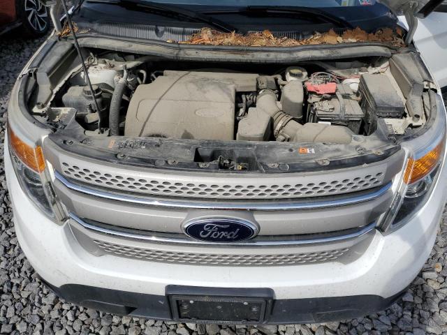 1FM5K8B86EGA92694 - 2014 FORD EXPLORER WHITE photo 12