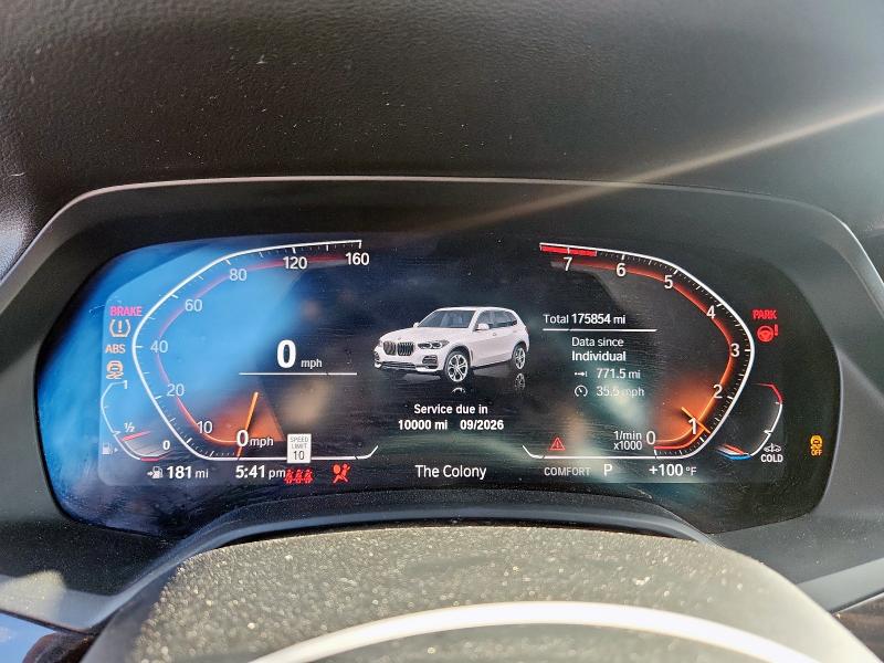 5UXCR6C51KLL14706 - 2019 BMW X5 XDRIVE40I WHITE photo 9