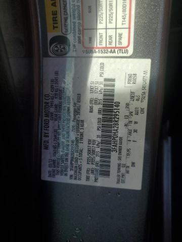 3FAHP0HA2BR295140 - 2011 FORD FUSION SE GRAY photo 12