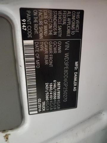 WD3PE8DD6GP250270 - 2016 MERCEDES-BENZ SPRINTER 2500 白色 照片 13