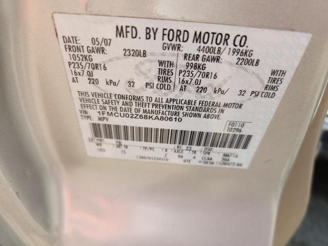 1FMCU02Z68KA80610 - 2008 FORD ESCAPE XLS 银色 照片 13