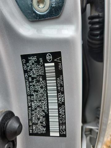 JTDKN3DUXA0127025 - 2010 TOYOTA PRIUS 银色 照片 13