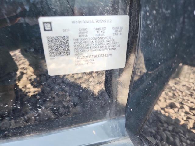 1G1ZD5ST6LF034275 - 2020 CHEVROLET MALIBU LT შავი ფოტო 12