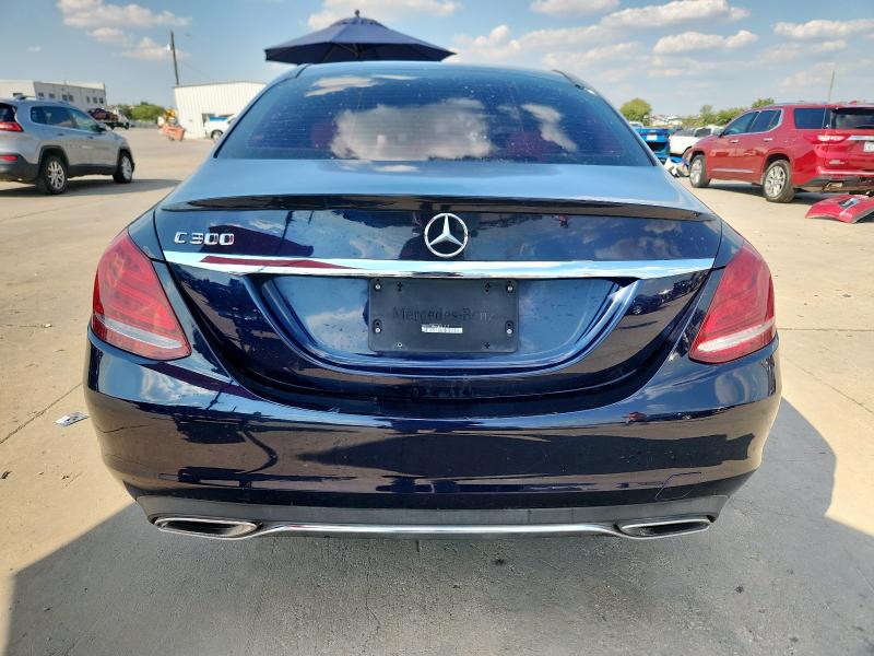 55SWF4JB4GU160764 - 2016 MERCEDES-BENZ C 300 BLUE photo 6