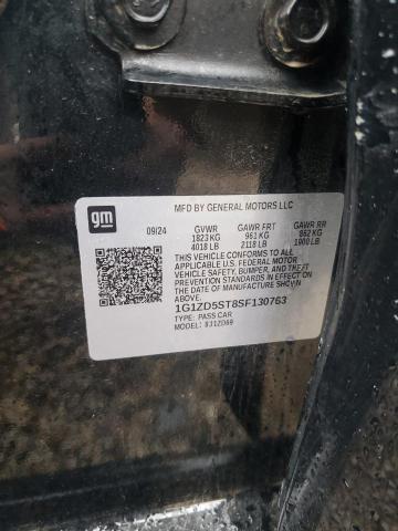 1G1ZD5ST8SF130763 - 2025 CHEVROLET MALIBU LT BLACK photo 12