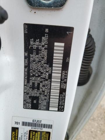 5TFRT54167X002870 - 2007 TOYOTA TUNDRA DOUBLE CAB SR5 WHITE photo 12