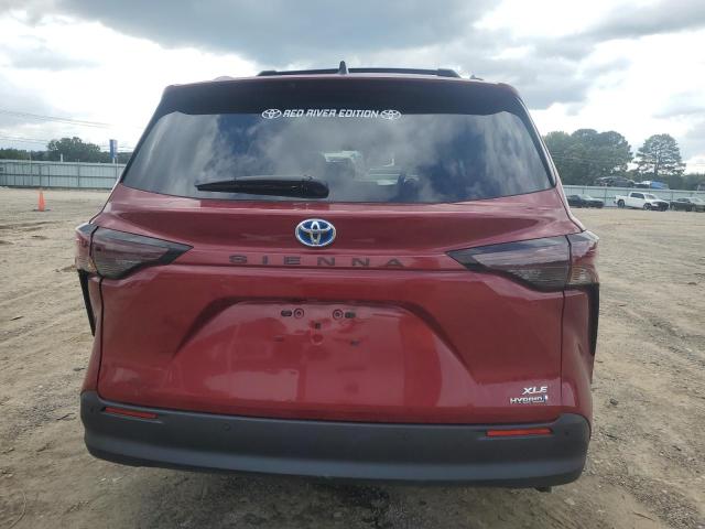 5TDYRKEC1RS188674 - 2024 TOYOTA SIENNA XLE ბურგუნდია ფოტო 6