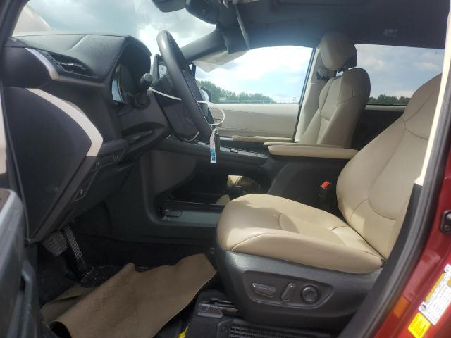 5TDYRKEC1RS188674 - 2024 TOYOTA SIENNA XLE ბურგუნდია ფოტო 7