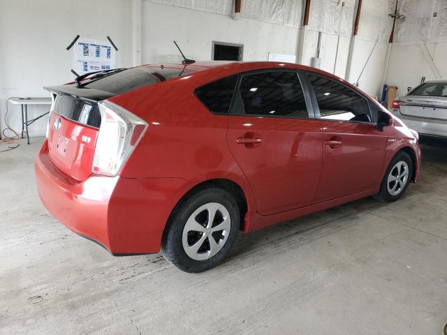 JTDKN3DU6D5684747 - 2013 TOYOTA PRIUS RED photo 3