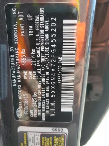 5XXGN4A72FG455202 - 2015 KIA OPTIMA EX CHARCOAL photo 13