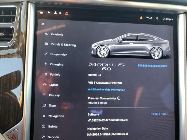 5YJSA1AG6DFP08770 - 2013 TESLA MODEL S GRAY photo 9