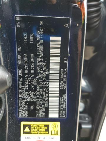 5TDKZRFH8JS534541 - 2018 TOYOTA HIGHLANDER SE Qara foto 12