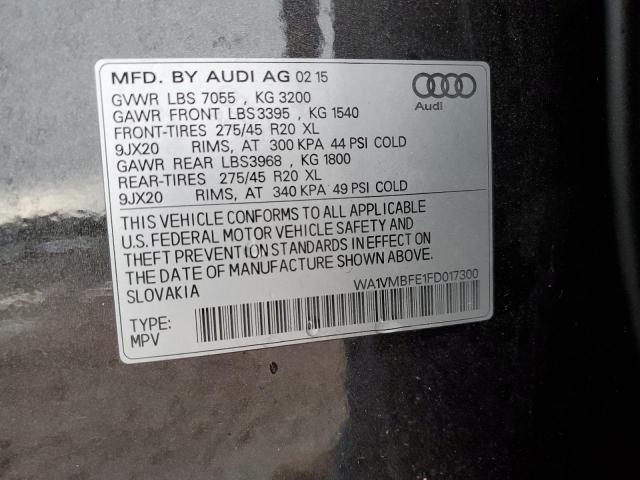 WA1VMBFE1FD017300 - 2015 AUDI Q7 TDI PRESTIGE 银色 照片 12