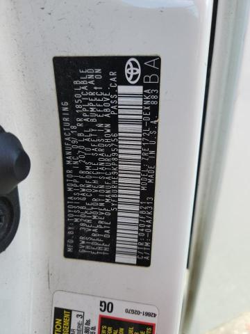 5YFBURHE9KP895756 - 2019 TOYOTA COROLLA L Ақ фото 12