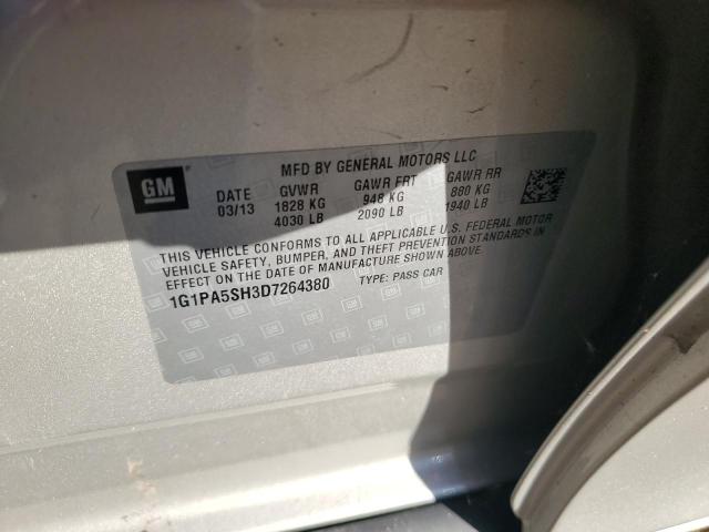 1G1PA5SH3D7264380 - 2013 CHEVROLET CRUZE LS BEIGE photo 12