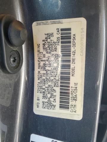 5YFBU4EEXCP066705 - 2012 TOYOTA COROLLA BASE Сірий фото 12