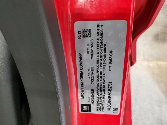 KL8CA6S96EC462781 - 2014 CHEVROLET SPARK LS Қызыл фото 12