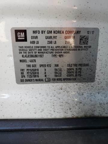 KL4CJESB0JB611927 - 2018 BUICK ENCORE PREFERRED Blanc photo 14