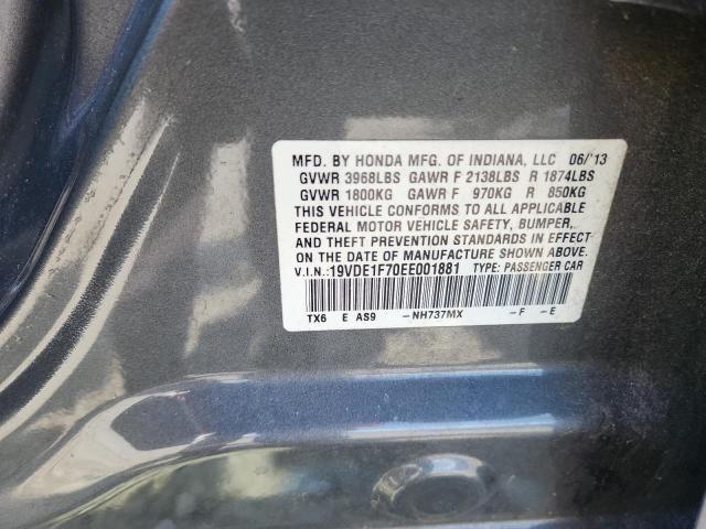 19VDE1F70EE001881 - 2014 ACURA ILX 20 TECH GRAY photo 13