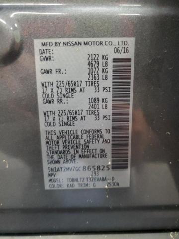 5N1AT2MV7GC865825 - 2016 NISSAN ROGUE S 灰色 照片 13