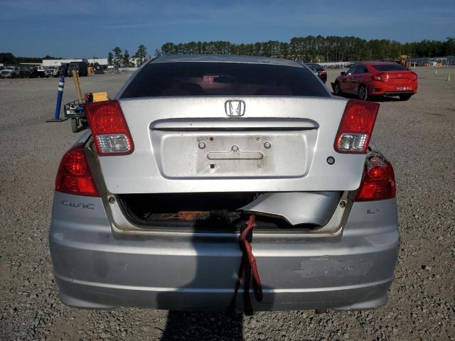 2HGES16525H597150 - 2005 HONDA CIVIC LX Gümüş foto 6