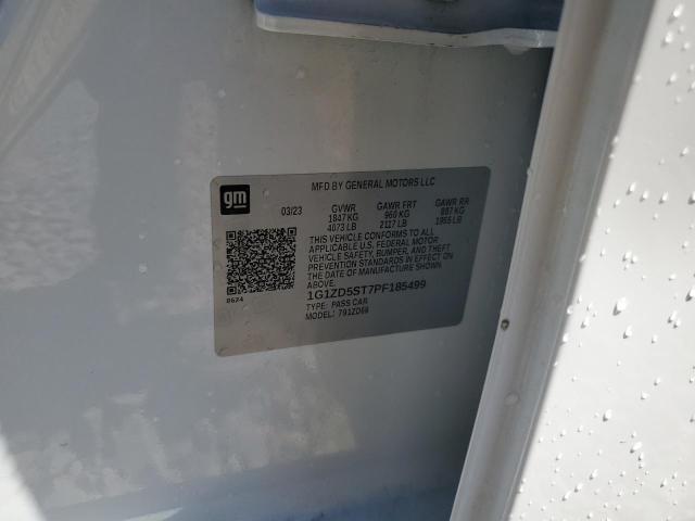 1G1ZD5ST7PF185499 - 2023 CHEVROLET MALIBU LT WHITE photo 12