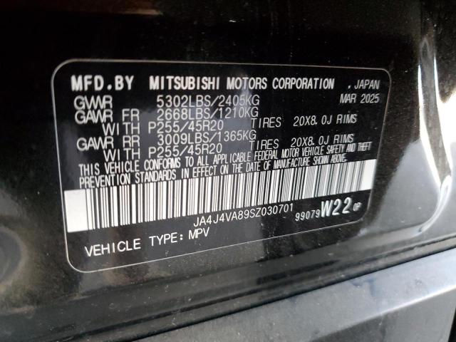 JA4J4VA89SZ030701 - 2025 MITSUBISHI OUTLANDER SE BLACK photo 13