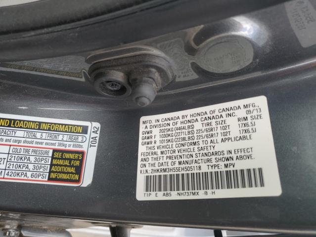 2HKRM3H55EH505118 - 2014 HONDA CR-V EX Сұр фото 13