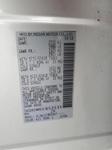 5N1DR2MM9JC653535 - 2018 NISSAN PATHFINDER S Արծաթագույն լուսանկար 13