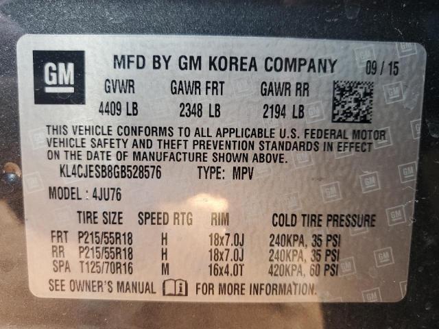 KL4CJESB8GB528576 - 2016 BUICK ENCORE 灰色 照片 13