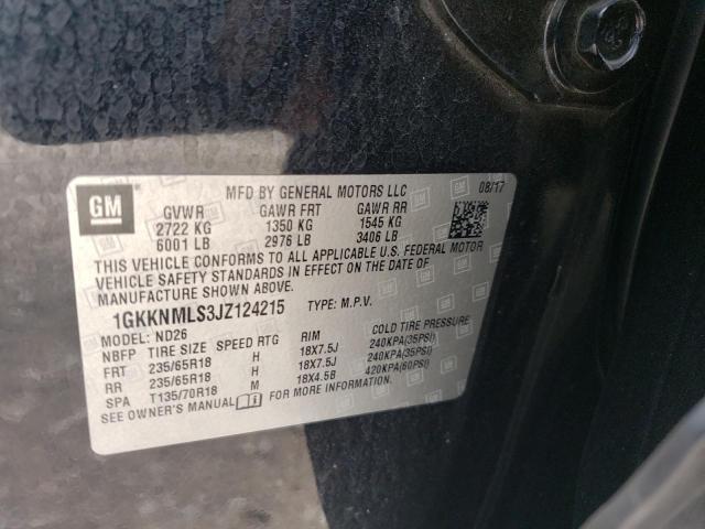 1GKKNMLS3JZ124215 - 2018 GMC ACADIA SLT-1 黑色 照片 14