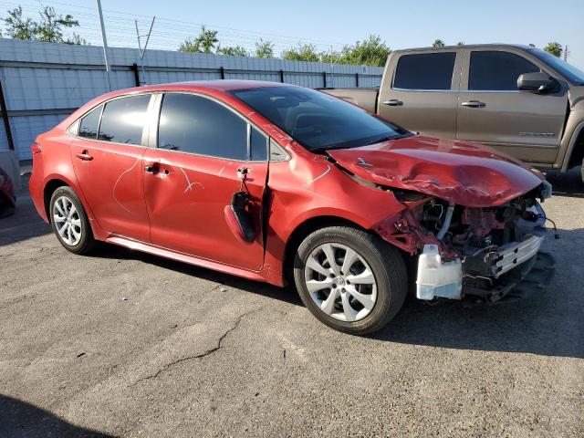 5YFEPRAE3LP099827 - 2020 TOYOTA COROLLA LE Rojo foto 4