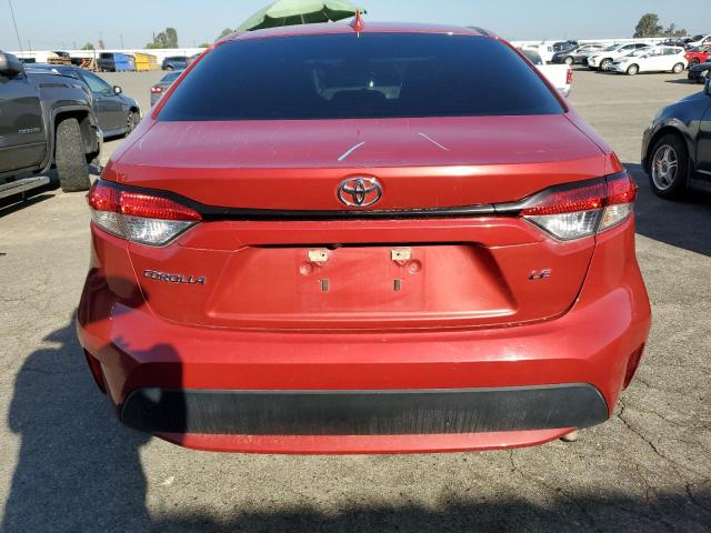 5YFEPRAE3LP099827 - 2020 TOYOTA COROLLA LE Rojo foto 6