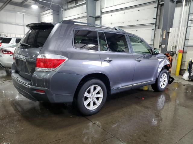 5TDZK3EH7CS060361 - 2012 TOYOTA HIGHLANDER BASE Szary zdjęcie 3