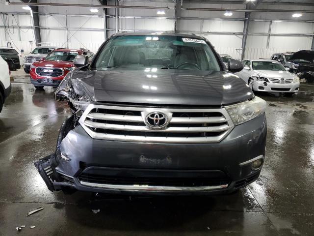 5TDZK3EH7CS060361 - 2012 TOYOTA HIGHLANDER BASE Szary zdjęcie 5